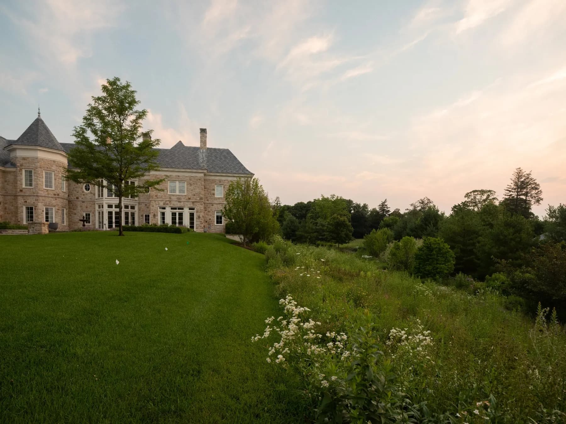 Classical Luxury on a Hillside Meadow